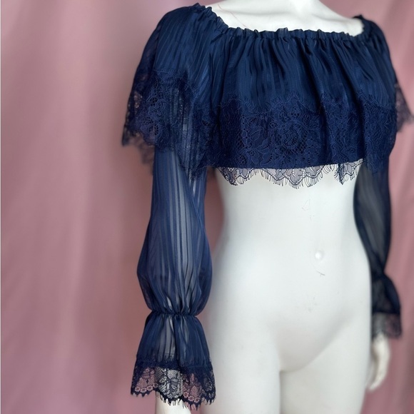 🅽🅴🆆 Tularosa Annie Crop Top in Iris Blue, women's size XS - Picture 10 of 17